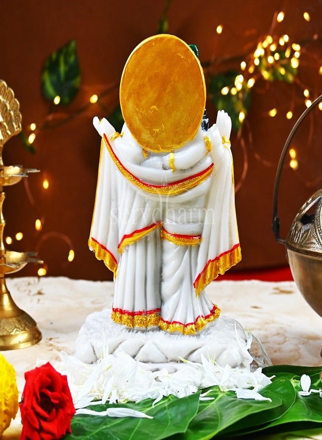 Servdharm Resin Radha Krishna Murti for Home, Lord Radha Krishna ji Marble Finish Statue for Home Decor, Pooja & Gifting, 6.5 Inches Height - Image 4